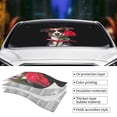 thumbnail image 5 of KAKALAD Valentines Dog With A Red Rose In Mouth 03 Universal Windshield Car Sun Shades Accordion Folding Auto Aluminum Sunshade 51"x 27.5", 5 of 9