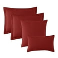thumbnail image 3 of Nestl 4 Piece Quilt Set Twin with Pillow Shams and Euro Shams, Soft Microfiber Lightweight Bedspread Coverlet, Modern Style Ellipse Weave Bed Cover, Burgundy, 3 of 5