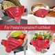 thumbnail image 3 of Clip On Strainer for Pots & Pans - Universal Pasta Strainer Silicone Food Strainer for Spaghetti Meat Fruit Vegetables, 3 of 5