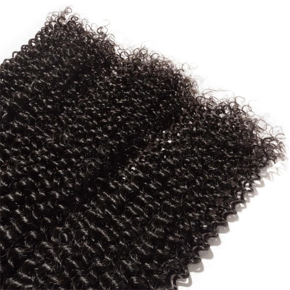 Kinky Curly Human Hair Bundles Natural Black Curl Remy Hair Extensiones 1 3 4 Bundles