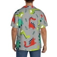 thumbnail image 5 of Disketp Men's Hawaiian Cute Dinosaur Print Shirts Button Down Holiday Beach Shirts-Large, 5 of 7