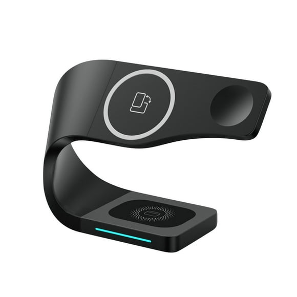Lisen Car Phone Holders, 4 in 1 Magnetic Wireless Charger Station Type-c/USB Interface Mode Fast Wireless Charging Stand 15w