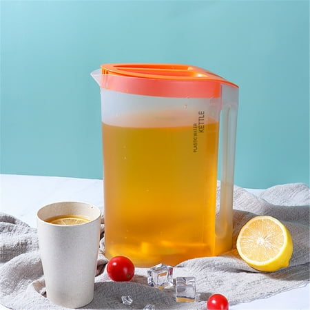 

Tea Pitcher Pp Tea Dispenser Tea Jug For Fridge 2200ml Water Pitcher With Lid | Hot/Cold Drink Pitcher Spill Proof And | Water Carafe With Handle Great For Making Teas Beverage Juices