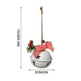 thumbnail image 3 of Christmas Bell Ornament Metal Santa Christmas Hanging Decoration Indoor Outdoor Christmas Tree Decoration, 3 of 4