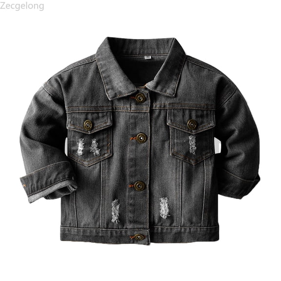 Zecgelong Toddler Boys Girls Windproof Solid Denim Coat Jacket Kids Warm Outerwear Jacket