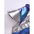 thumbnail image 6 of Hansber Infant Baby Alien Outfit 2-Pieces Sleeveless Shiny Metallic Jumpsuit with Antenna Headband Blue 18-24M, 6 of 7