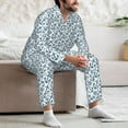 thumbnail image 6 of Bingfone Men's Pajama Set 2 Piece Loungewear PJs, Long Sleeve with Pajama Pants-Nautical Theme Anchors, 6 of 7