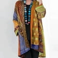 thumbnail image 2 of APEXFWDT Womens Plus Size Ethinc Boho Cardigan Thin Coat Long Sleeve Mid-Length Open Front Women Casual Loose Aztec Tribal Cardigan, 2 of 9