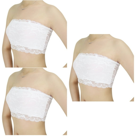 3 Count Strapless Bras for Women, Comfortable Support, Seamless Design, Multi-Pack, Perfect for Everyday Wear