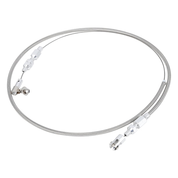 Cable Acelerador Trenzado Acero Inoxidable Universal 36' Tono plateado Unique Bargains
