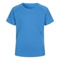 thumbnail image 1 of T-shirts à Manches Courtes à Col Rond pour Tout-Petits, Hauts Décontractés en Coton Respirant pour l'École et le Jeu, 1 of 3