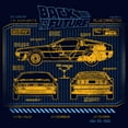 thumbnail image 2 of Men's Back to the Future DeLorean Schematic  Graphic T-Shirt, 2 of 5