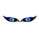 thumbnail image 1 of 2PCS Pegatinas de coche Evil Eye Zombie Style Calcomanía impermeable a prueba de sol para espej Carevas Pegatina, 1 of 7