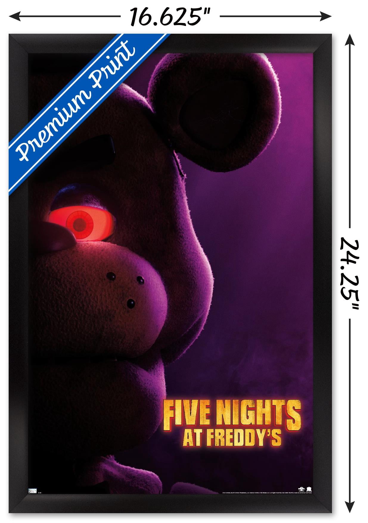 Five Nights at Freddy's Movie - Freddy One Sheet Wall Poster, 14.725" x 22.375" Framed