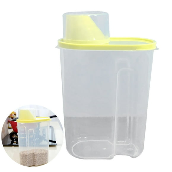 NANDIYNZHI Big Deals Dry Food Flour Cereal Storage Dispenser Pasta Container Dried Kitchen Food Storage Yellow