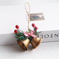 thumbnail image 1 of Colgante de campana de Metal de Navidad, adorno decorativo de árbol de Navidad, arco doble, campana de Papá Noel, Feliz Navidad, Feliz Año Nuevo, 1 of 4