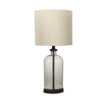 Signature Design by Ashley Casual Bandile Table Lamp  Clear/Bronze Finish