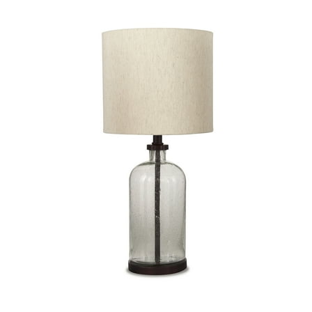 Signature Design by Ashley Casual Bandile Table Lamp  Clear/Bronze Finish