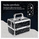 thumbnail image 3 of "Neceser Maletín Cosmetiquera Profesional Aluminio Portátil negra de estrellas Belug Negro ", 3 of 5