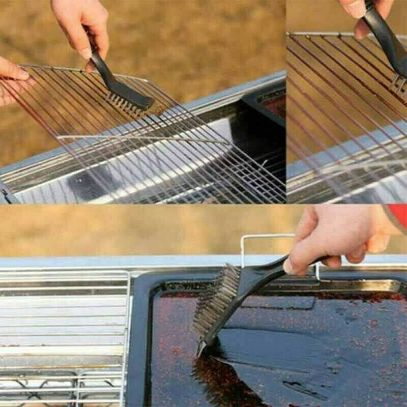 Heavy Duty Barbecue Oven Grill Cleaning Brush Scraper Wire Remover Cleaner NR7X 