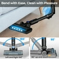 thumbnail image 5 of WAA Cordless Vacuum Cleaners rechargeable 50min 2200mah Lightweight Led Display Screen Stick Vacuum Cleaners for Home Hardwood Floor Carpet Pet Hair,Blue, 5 of 7