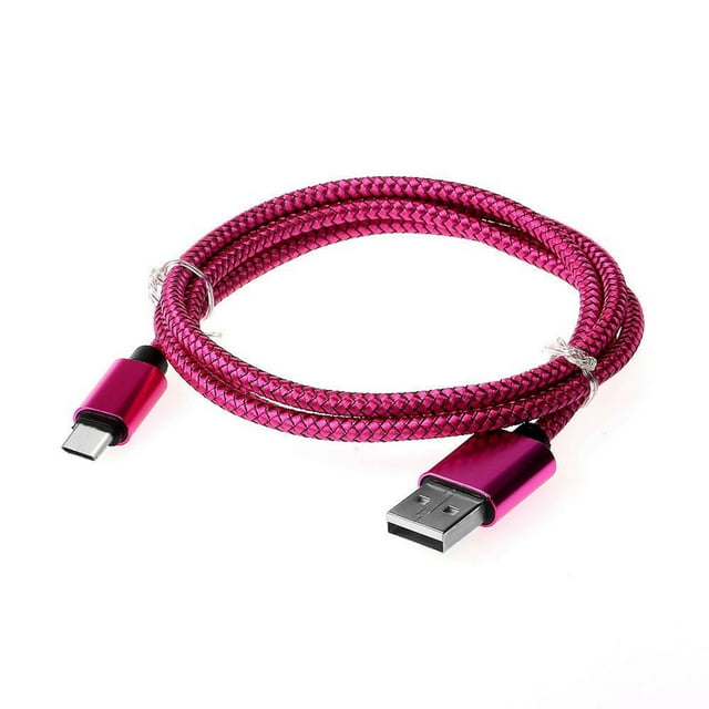 HEVIRGO 1/2/3m Nylon Braided Fast Data Charger Type C Cable for Samsung Galaxy S8 A5 A7