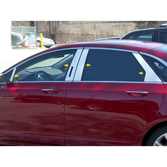 Stainless Steel Pillar Trim 8Pc Fits 2013-2020 Lincoln MKZ PP53632 QAA
