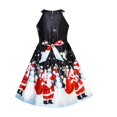 thumbnail image 2 of Girls Dress Black Christmas Santa Snow Xmas Tree Party 7, 2 of 7