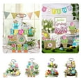 thumbnail image 6 of zttd 12 pieces spring tiered tray decor daisy flower wooden signs blooms floral table centerpieces hello spring decorative signs for spring home table shelf decoration, 6 of 9