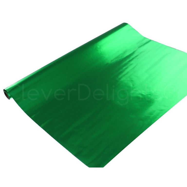 4 Rolls - CleverDelights Metallic Green Wrapping Paper - 30 x 300 Jumbo  Rolls - 250 Sq Ft 