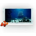 thumbnail image 3 of 48X20IN Natural Underwater Aquarium Background, Pictures 3D Fish Reef Fish Tank Decoration Background, with 8 EVA Double-Sided Tape, 3 of 5