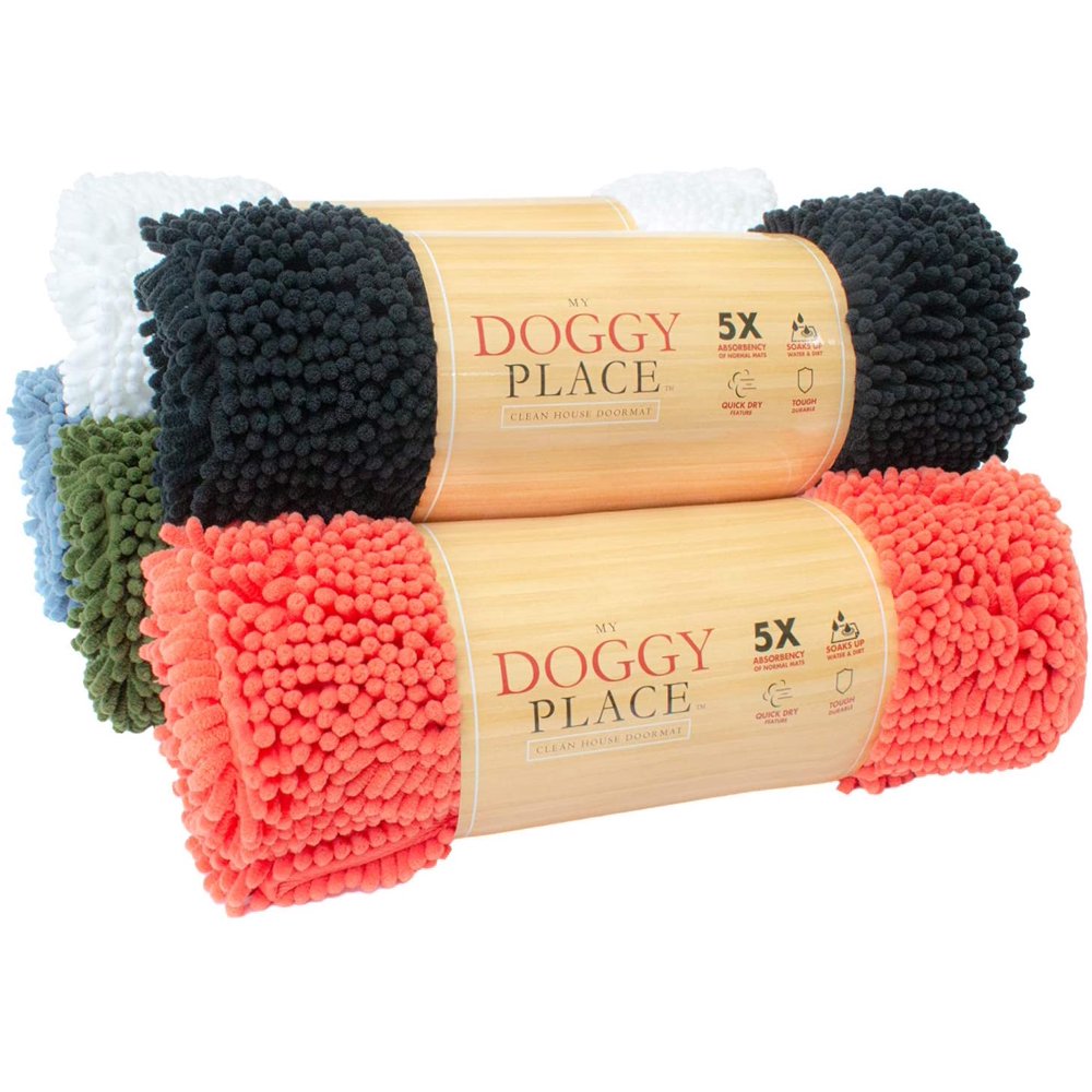 My Doggy Place Ultra Absorbent Microfiber Dog Door Mat, Durable