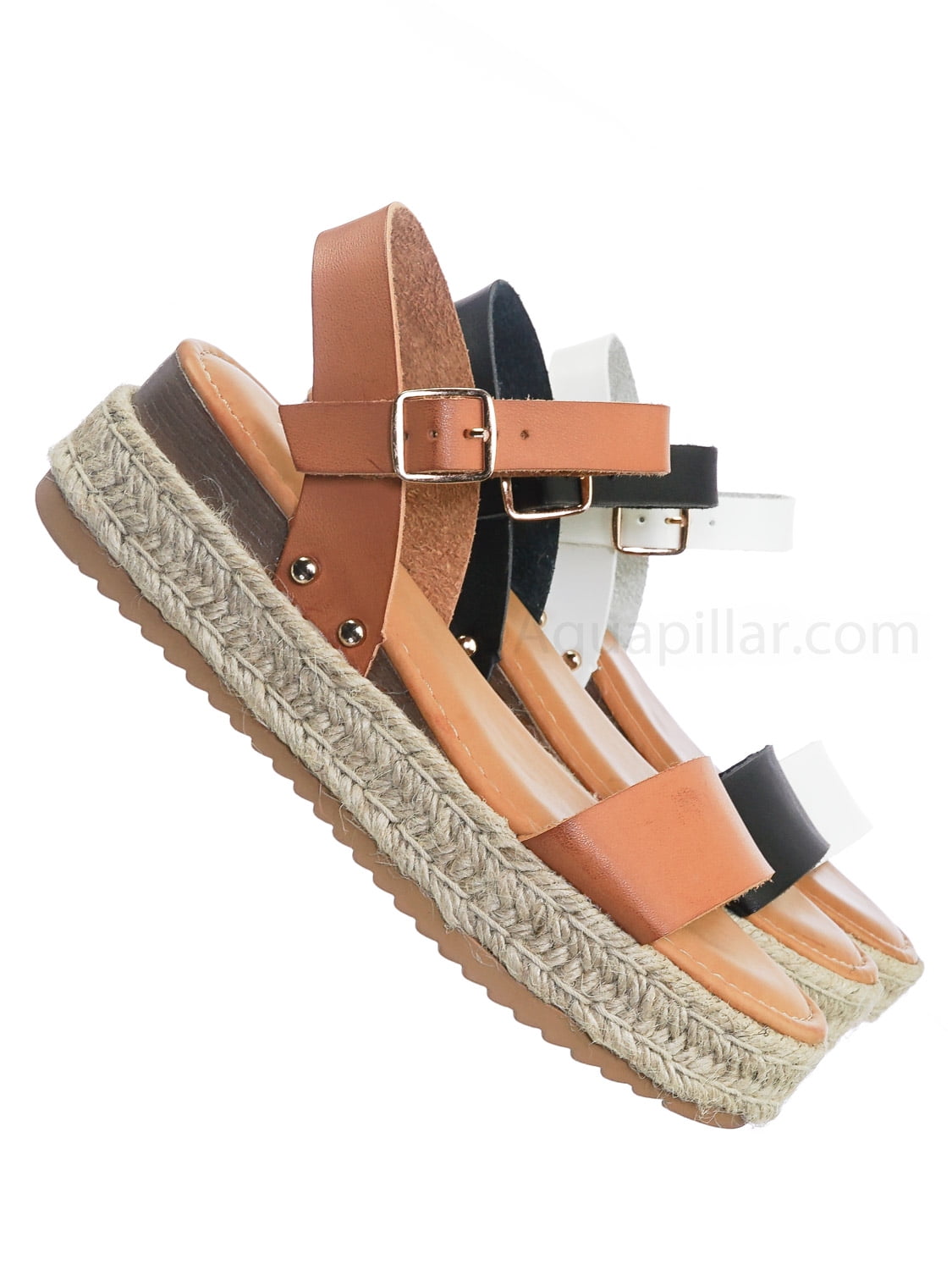 platform jute sandals