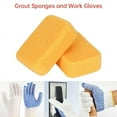thumbnail image 4 of Squared Trowel 3pcs Set, with Rubber Grout Float,Grout Sponges and Work Gloves,Ideal for Cement, Concrete, Masonry Tile, 4 of 7
