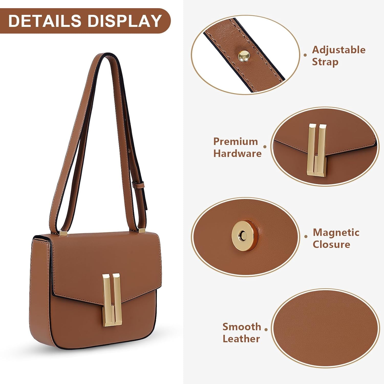 Juoxeepy Small Crossbody Bags for Women Shoulder Bags Trendy Shoulder Purse Satchel Handbag with Flap Closure