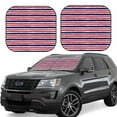 thumbnail image 2 of Daiia USA Colors Stripes 2PCS Car Windshield Sun Shade, Foldable Sun Shield for Car Front Window, Auto Sun Blocker Visor Protector Universal for Truck SUV Pickup-Large, 2 of 7