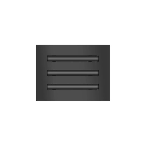 BUILDMART - 8x6 Modern AC Vent Cover - Decorative Black Aluminum Air Vent - Standard Linear Slot Diffuser - Heating and Cooling Register Grille for Ceiling, Walls & Floors - Texas Buildmart