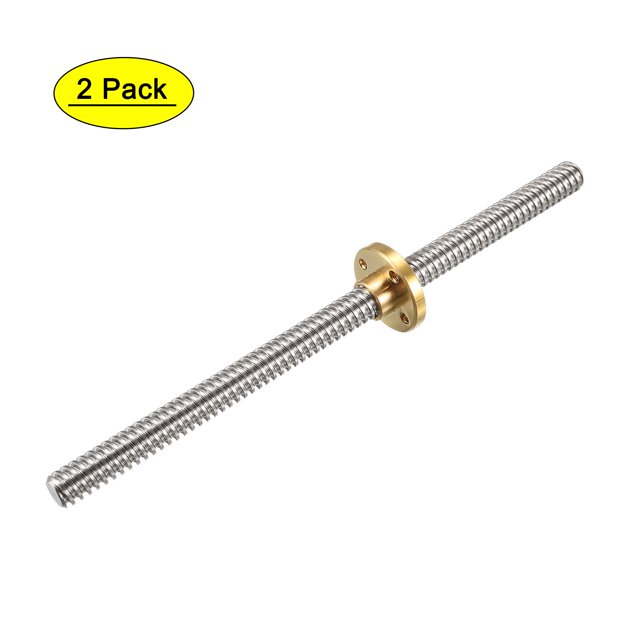 Uxcell Tornillo de 0.2'’ x0.08''x0.47'' con tuerca de cobre para impresora 3D tono plateado 1pcs 5.91" x 0.08" x 0.16" 2