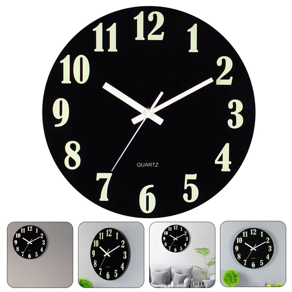 Silent Glow in the Dark Wall Hanging Clock Wall Clock Large Number Wall Clock