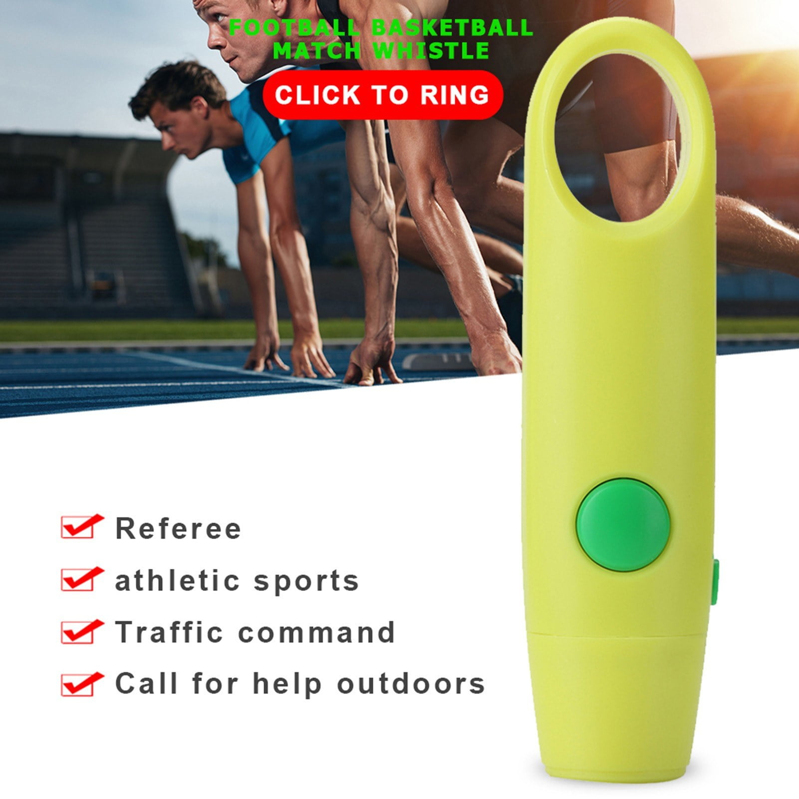 Electronic Whistle for Sports Training and Referee Black 4 Pack