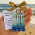 thumbnail image 2 of Kaireo Three Sisters Friendship Holiday Flat Pendant,Three Sisters Acrylic Ornament (8Cm) Flat Hanging Decor with Heartfelt Quote Card Friend for Birthday Holiday & Daily Use, 2 of 9