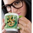 thumbnail image 2 of 3drose, Sleek Lines and Salad Converge in Modern Harmony, 11oz Two-tone Green Mug, 2 of 6