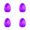 Purple, variant on ChicYu 4pc 3.15x4.72in Easter Eggs Six Colorful Bright Plastic Easter Eggs,for Easter Egg Hunt, Surprise Egg Easter Color Eggs for Easter Basket