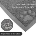 thumbnail image 4 of SHILIU-ANDALUS Cat Litter Mat - Kitty Litter Trapping Mat for Litter Boxes - Kitty Litter Mat to Trap Mess, Scatter Control - Washable Indoor Pet Rug and Carpet - Grey, Large (23.5" x 15.75") - 2 Pac, 4 of 4