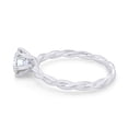 thumbnail image 4 of 1.5 Ct Round Cut Lab Created Moissanite Diamond Braided Twisted Solitaire Engagement Wedding Promise Ring Platinum Plated Sterling Silver(VVS1/G-H,1.5 Cttw)-8, 4 of 7