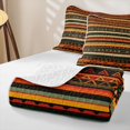 thumbnail image 4 of jejeloiu Warm Aztec Bed Spread Queen For Men Women,Vibrant Tribal Queen Coverlet Set,Multicolor Black,3 Pieces, 4 of 7