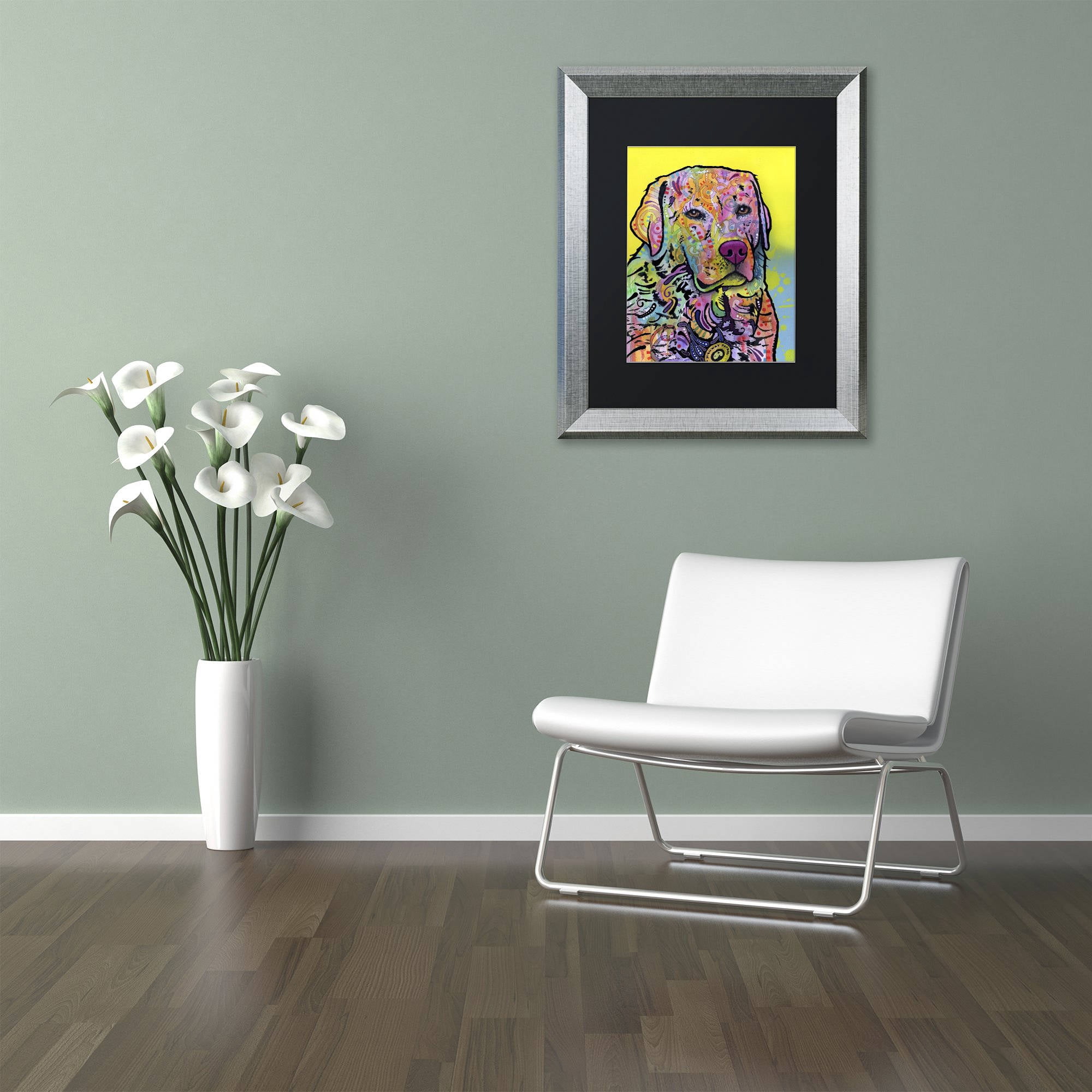 Trademark Fine Art "Goose" Canvas Art by Dean Russo, Black Matte, Silver Frame