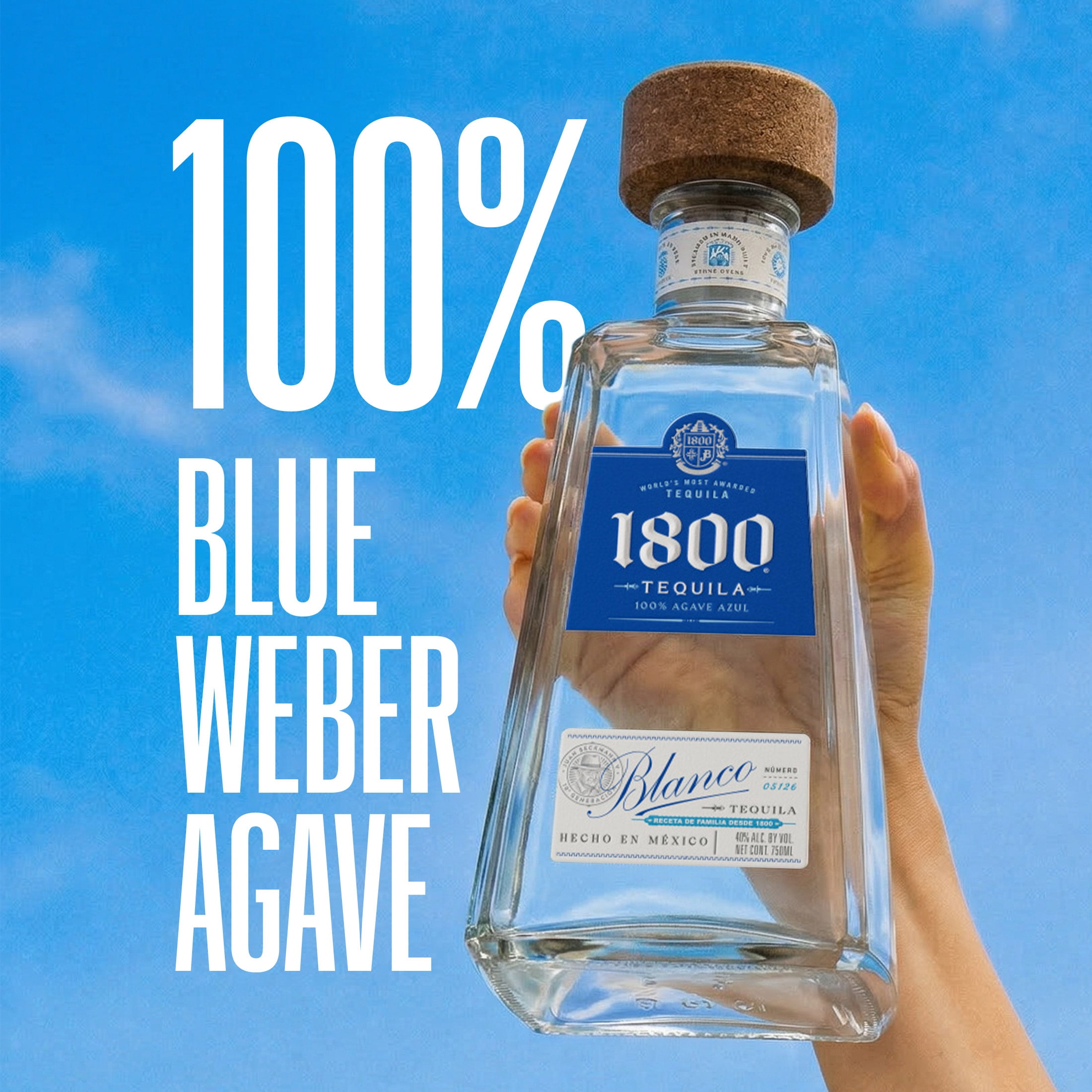 1800 Tequila Blanco, 1.75 L Glass Bottle, 40% ABV - Walmart.com