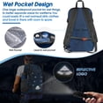 thumbnail image 4 of Mochila de senderismo IGOLUMON impermeable y ligera azul marino 40L, 4 of 8