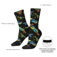 thumbnail image 2 of Yiaed Colorful Skateboard Print Great elasticity Crew Socks Sports socks for Men and Women, 2 of 5